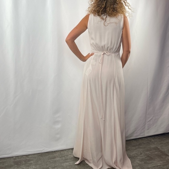 Reformation Kai Maxi Wrap Dress in Pale Pink Size Extra Small - Picture 4 of 12